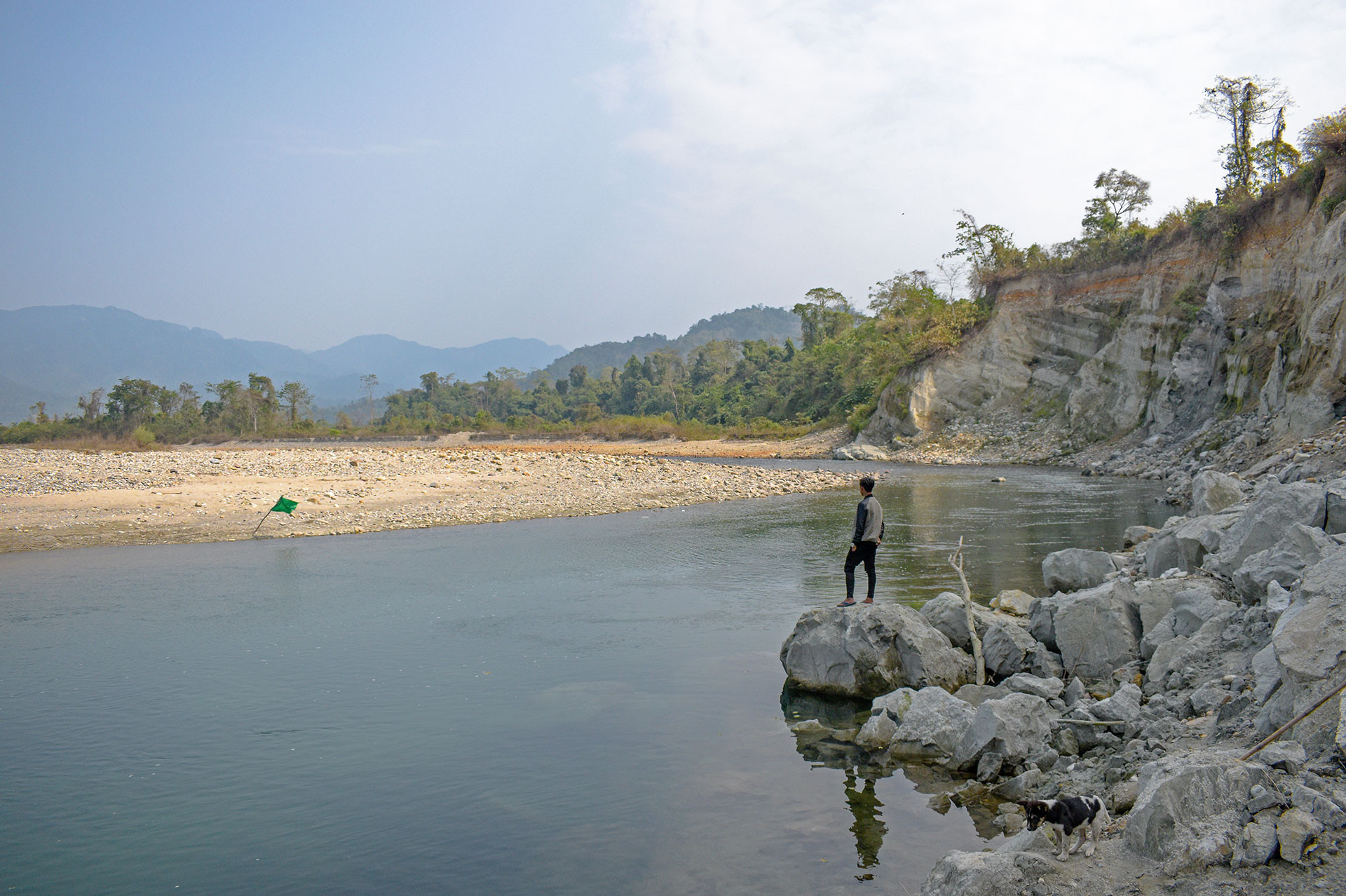 On the banks of the Pakke River