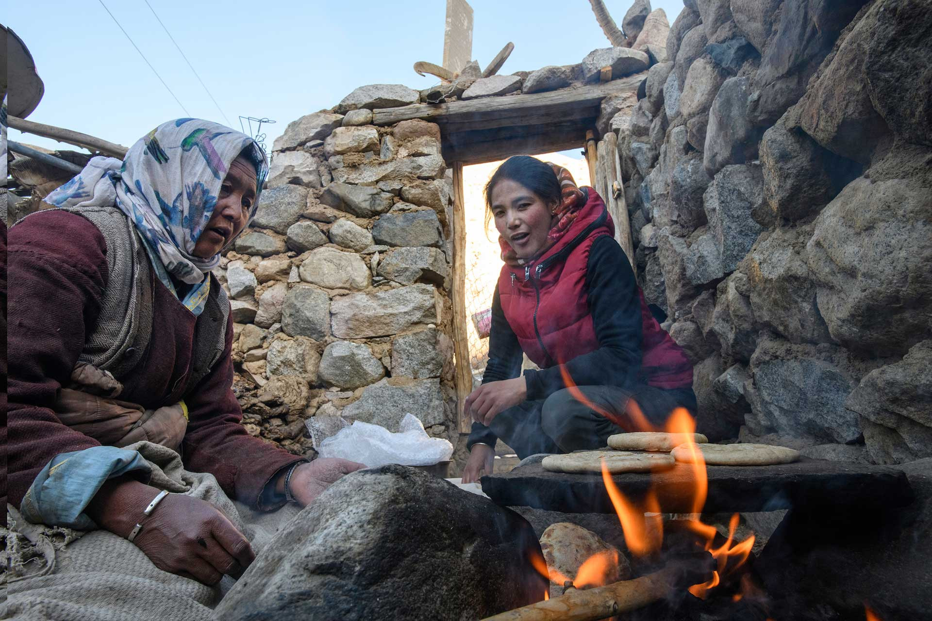 Dolma and Yanchen baking bread at Ulley Shot by Nick Garbutt Natural Selection | Nature Infocus